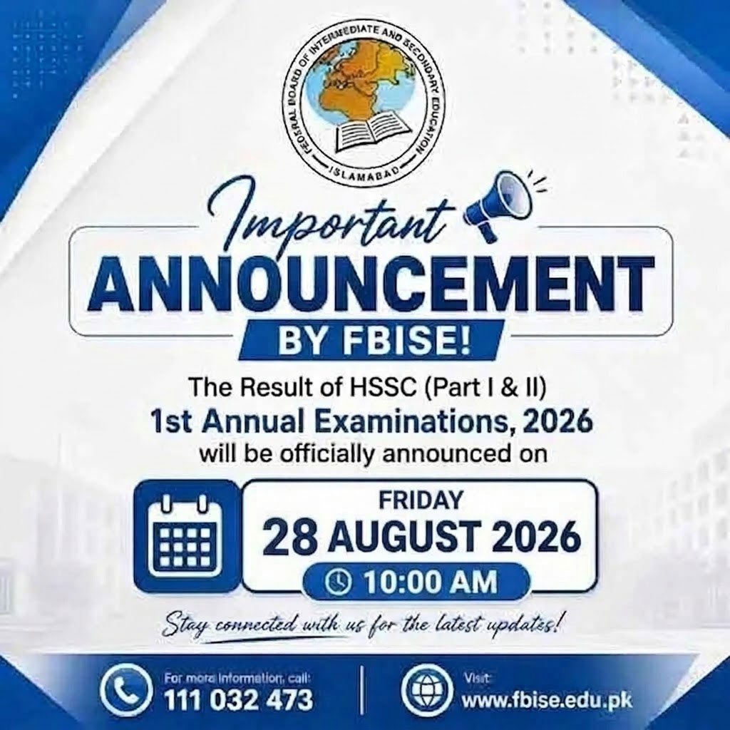 Federal Board FBISE HSSC Result 2026 Check Online