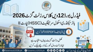 FBISE 12th Class Result Gazette 2026 Download PDF